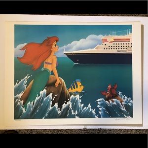 “Part of Your World” signed Disney lithograph with certificate of authenticity